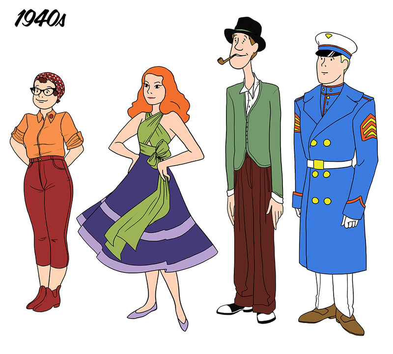 Illustration for article titled Here's How the Scooby Doo Crew Would've Dressed Through the 20th Century